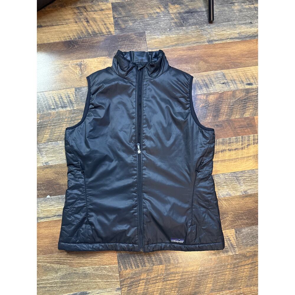 Patagonia Women's Micro Puff Lightweight Puffer Vest Full Zip Size Large Black